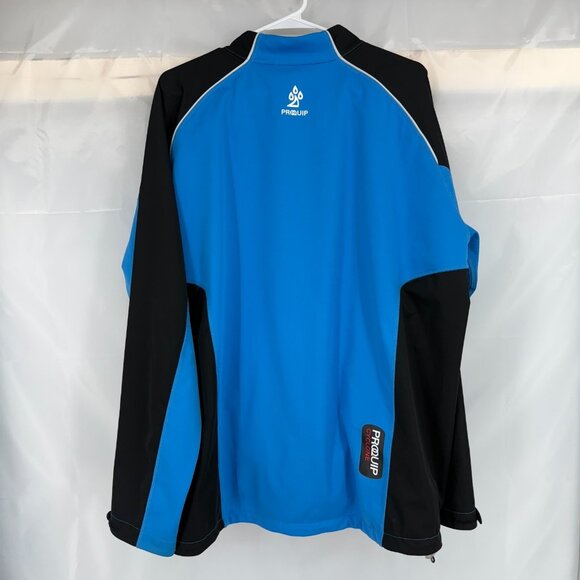 Proquip Men XXL Golf Pullover Tourflex Cyclone Playing Blue 1/4 Zip Long Sleeve - Picture 3 of 9